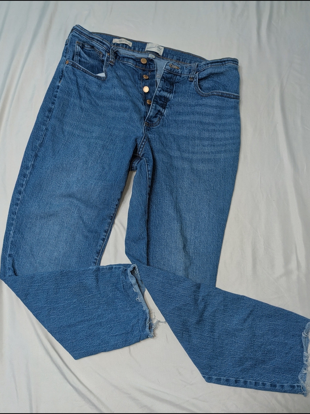 Universal Straight-Leg Midwash Button-Fly Jeans